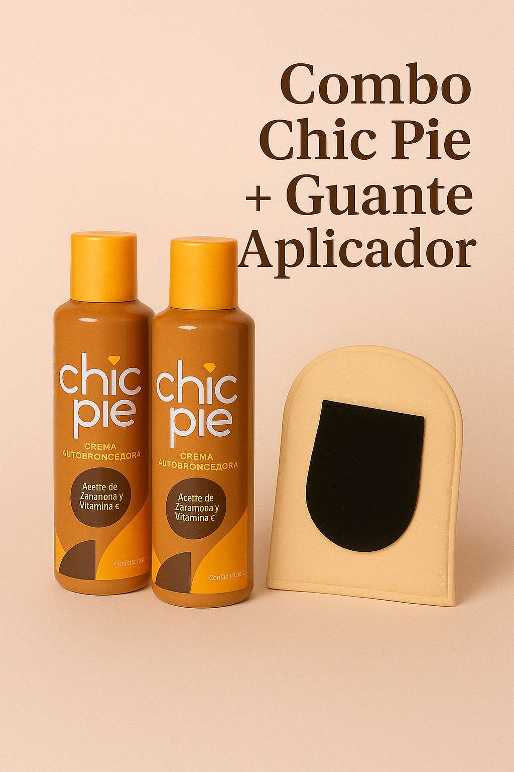 ¡Súper Oferta! 2 Autobronceadores ChicPie + Guante Aplicador GRATIS!